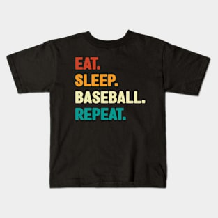 Eat Sleep Baseball Repeat Kids T-Shirt